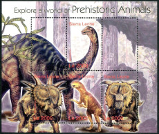 Sierra Leone 2734 Ad Sheet, MNH. Explore A World Of Prehistoric Animals, 2004. - Sierra Leone (1961-...)