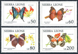 Sierra Leone 1399-1400-1401-1403, MNH. Michel 1653/1657. Butterflies 1991. - Sierra Leona (1961-...)