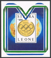 Sierra Leone 878, MNH. Michel 1001 Bl.61. Olympics Seoul-1988. Gold Medal, 1987. - Sierra Leona (1961-...)