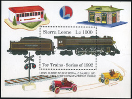 Sierra Leone 1550,MNH. Mi 1894 Bl.204. Model Trains,1992.Hudson No 8210 Special. - Sierra Leone (1961-...)