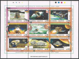 Sierra Leone 1073 Ai Sheet,MNH.Mi 1239-47. Space Exploration,1989.Apollo 17,Mars - Sierra Leone (1961-...)