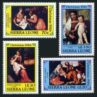 Sierra Leone 818-821,822,MNH.Mi 946-949,Bl.56. Christmas 1986.Art By Titian. - Sierra Leona (1961-...)