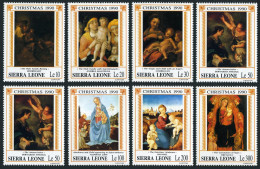 Sierra Leone 1284-1293,MNH.Mi 1549-1556.Bl.145-146. Christmas 1990.Paintings. - Sierra Leona (1961-...)