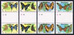 Sierra Leone 447-450 Gutter,MNH.Mi 574-577. Butterflies,1979.Fig Tree Blue, - Sierra Leone (1961-...)