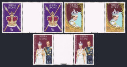 Sierra Leone 444-446 Gutter,MNH.Michel 571-573. QE II Coronation,25,1978. - Sierra Leona (1961-...)