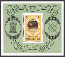 Sierra Leone 518,MNH. Michel 645 Bl.4. Charles,Diana Wedding,1981.Royal Landau. - Sierra Leona (1961-...)