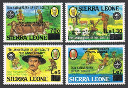 Sierra Leone 694-697,698,MNH.Michel 822-825,Bl.32. Girl Guides,75,1985.Powell, - Sierra Leone (1961-...)