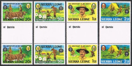 Sierra Leone 535-538 Gutter,539,MNH. Scouting Year 1982.Baden Powell,Animals, - Sierra Leona (1961-...)