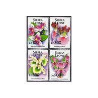 Sierra Leone 1742 X4,1749.Michel 2182/2188,Bl.251. Orchids 1994.Butterfly. - Sierra Leona (1961-...)