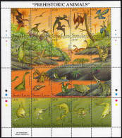 Sierra Leone 1498 At Sheet, MNH. Michel 1806-1825 Klb. Prehistoric Animals,1992. - Sierra Leona (1961-...)