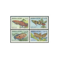 Sierra Leone 959-962,963,MNH.Michel 1081-1084,Bl.76. Fish 1988:Golden Pheasant, - Sierra Leona (1961-...)