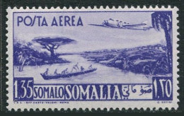 Somalia C20,lightly Hinged.Michel 261. Air Post 1950. River, Vessels, Airplane. - Somalia (1960-...)