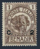 Somalia 10, Hinged. Michel 10. Elephant Surcharged With New Value, 1910. - Somalie (1960-...)