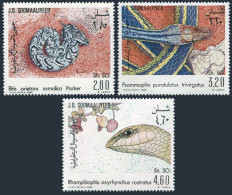 Somalia 512-514, 515, MNH. Michel 321-323, Bl.13. Local Snakes 1982. - Somalia (1960-...)