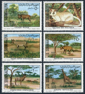 Somalia 444-449,449a,MNH. Protected Animals 1977:Bush Baby,Giraffe,Somali Ass, - Somalia (1960-...)