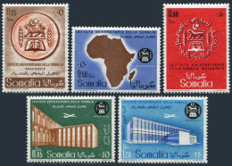 Somalia 236-238,C65-C66, MNH. Mi 367-371. University Institute, 1960. Arms, Map. - Somalië (1960-...)