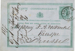 Carte-correspondance N° 30 écrite D'Anvers Vers Bruxelles - Postbladen