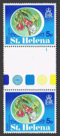 St Helena 344 Sideways Wmk Gutter,MNH.Michel 333. Flowers 1981.Redwood. - Sint-Helena