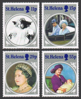 St Helena 428-431-432,MNH.Michel 418-421,Bl.7. Queen Mother,85th Birthday,1985. - Sainte-Hélène