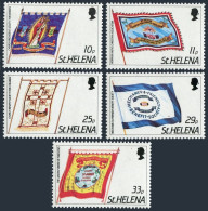St Helena 446-450,MNH.Michel 436-440. Society Banners,1986. - Saint Helena Island