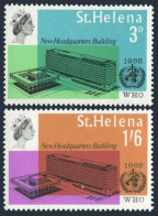 St Helena 190-191, MNH. Michel 177-178. New WHO Headquarters, 1966. - Isla Sta Helena