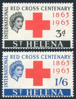 St Helena 174-175, MNH. Michel 161-162. Red Cross Centenary, 1963. - Isla Sta Helena
