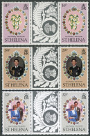 St Helena 353-355 Gutter, MNH. Michel 342-344. Royal Wedding,1981.Charles,Diana. - St. Helena