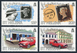 St Helena 528-531,MNH.Michel 526-529. LONDON-1990.Black Penny-150.Mail Trucks. - Sint-Helena