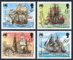 St Helena 493-496, MNH. Michel 483-486. Australia-200, 1988. Ships, Signatures. - Saint Helena Island