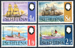 St Helena 224-227, MNH. Michel 211-214. Ships 1963. Brig Perseverance; RMS Dane, - Sainte-Hélène