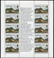 St Helena 342-343 Sheets, MNH. Mi 331-332 Wellington's Visit. Francisco De Goya. - Isla Sta Helena