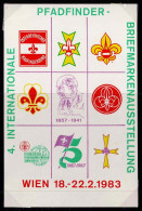 Vignettenblock 4. Internationale Pfadfinder Briefmarkenausstellung  Wien 18. - 22.2.1983 - Sonstige & Ohne Zuordnung