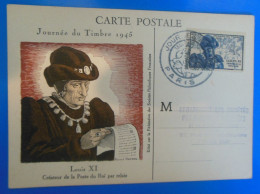 CARTE MAXIMUM DE FRANCE JOURNEE DU TIMBRE 1945 - 1940-1949
