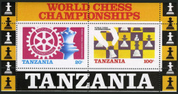 Tanzania 305a Sheet, MNH. Mi Bl.54. Rotary-1986. World Chess Championships. - Tanzania (1964-...)