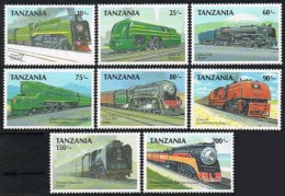 Tanzania 478-485,486-487,MNH.Michel 573-580,Bl.94-95. Steam Locomotives,1989. - Tanzanie (1964-...)