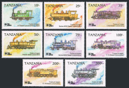 Tanzania 705-712,713-716,MNH.Mi 872-883. PhilNIPPON-1991.Japanese Locomotives. - Tansania (1964-...)