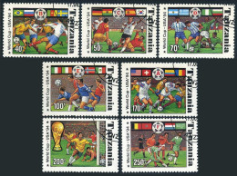 Tanzania 1174A-1174G,1174H,CTO.Mi 1759-1765,Bl,249. World Soccer Cup USA-1994. - Tanzanie (1964-...)