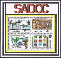 Tanzania 257a Sheet,MNH.Michel Bl.40. Textile Industry,Mining,Transport,1985. - Tanzanie (1964-...)