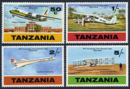 Tanzania 117-120,120a,hinged.Mi 117-120,Bl.16. 1st Powered Flight,75th Ann.1978 - Tanzania (1964-...)