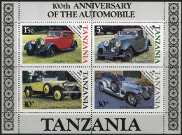 Tanzania 266a Sheet, MNH. Michel Bl.53. Classic Autos, 1985. Rolls-Royce. - Tanzanie (1964-...)