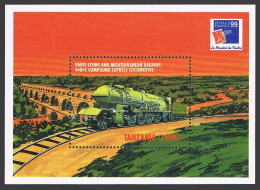 Tanzania 1909-1910,MNH. Trains:Compound Express Locomotive,TGV.PhilexFRANCE-1999 - Tanzanie (1964-...)