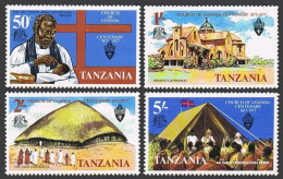 Tanzania 78-81,81a Sheet,MNH. Church Of Uganda,100,1977.Rev Canon Kivebulaya. - Tansania (1964-...)