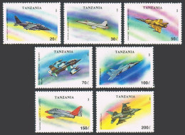 Tanzania 1160-1166,1167,MNH.Michel 1591-1597,Bl.226. Military Aircraft 1994. - Tansania (1964-...)