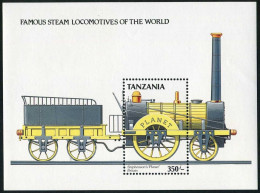 Tanzania 486,MNH.Michel 581 Bl.94. Locomotive Planet-Stephenson,1989. - Tanzania (1964-...)