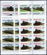 Tanzania 271-274 Sheets, MNH. Michel 268-271 Bogens. Railways Locomotives 1985. - Tansania (1964-...)