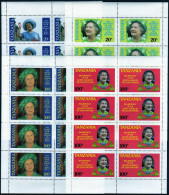 Tanzania 267-270 Sheets,MNH.Mi 264-267. Queen Mother Elizabeth, 85th Birthday. - Tanzania (1964-...)