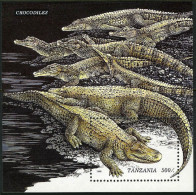 Tanzania 1470,MNH.Michel 2281 Bl.316. Crocodiles 1996. - Tanzanie (1964-...)