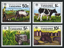 Tanzania 209-212,212a,MNH.Michel 209-212,Bl.30. FAO 1982.World Food Day.Cows. - Tanzania (1964-...)