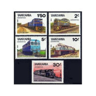 Tanzania 284-288,289 Ab Sheet,MNH.Michel 281-285,286-287 Bl.47 Locomotives 1985. - Tanzania (1964-...)