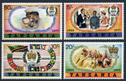 Tanzania 87-90,90a Sheet,MNH.Michel 87-90,Bl.9. Reign QE II,1977.Flags. - Tanzania (1964-...)